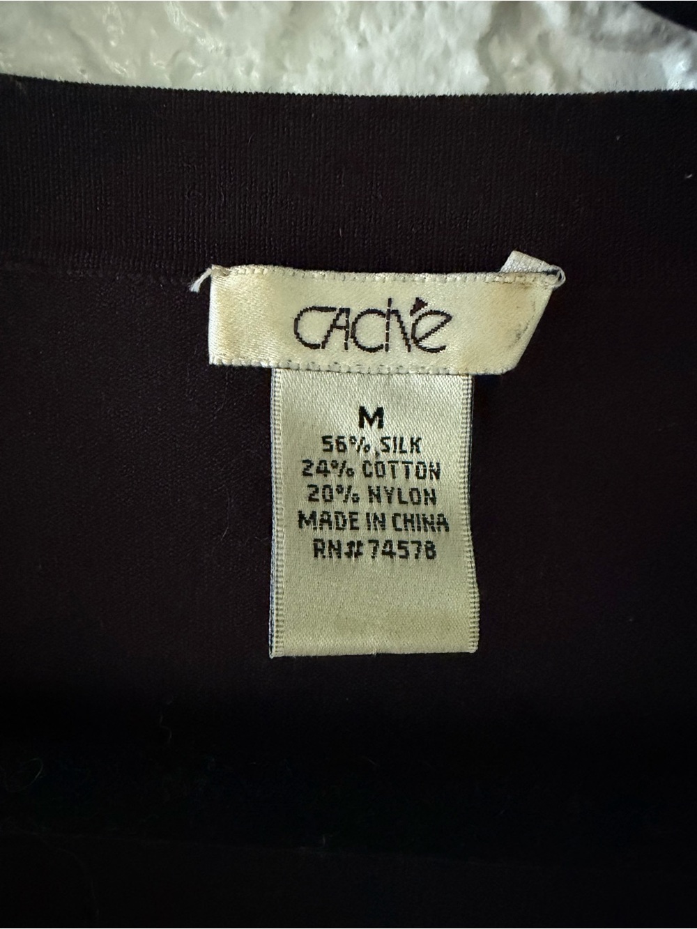 Cache Black Embroidered V-Neck Cardigan with White Floral Detail - Picture 4 of 5